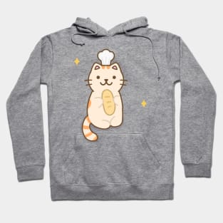 Baker Cat holding bread Hoodie